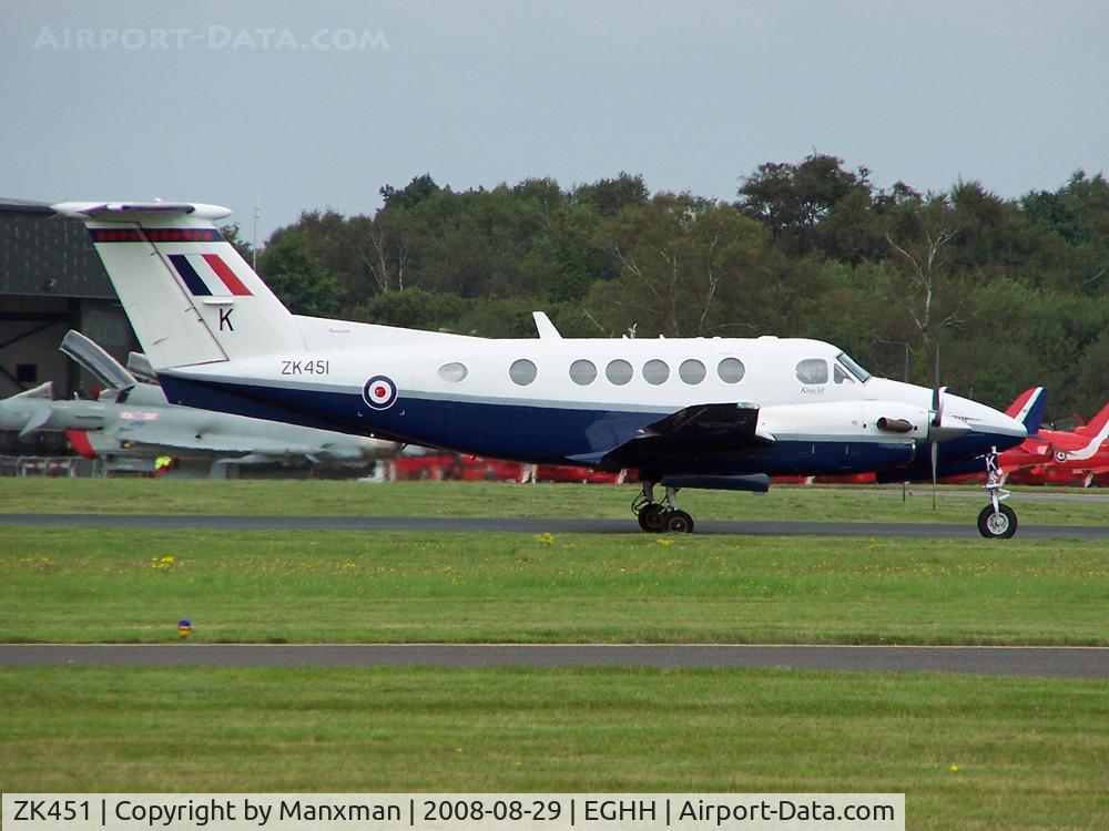 ZK451, 2003 Raytheon B200 King Air C/N BB-1830, One of two RAF King Airs in