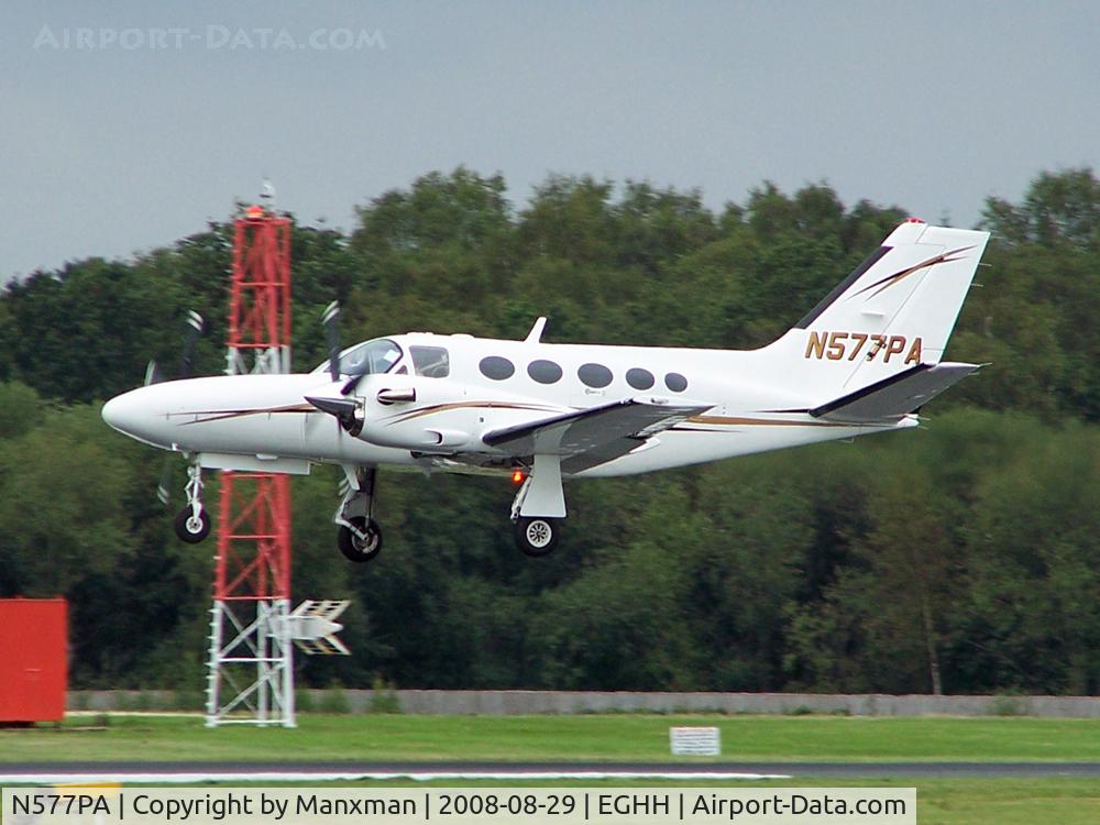 N577PA, 1984 Cessna 425 Conquest I C/N 425-0194, Landing at BOH