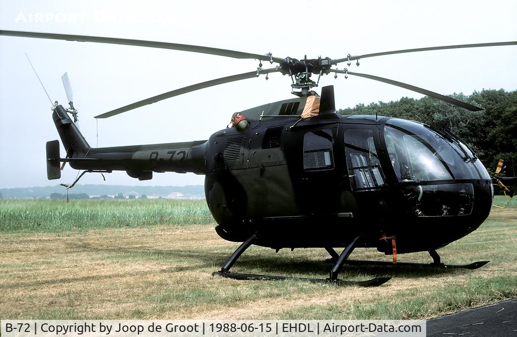 B-72, MBB Bo-105CB-4 C/N S-272, static of the 1988 open house