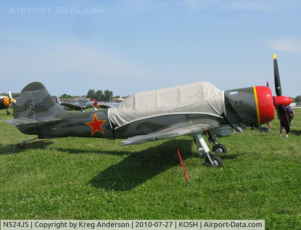 N524JS, 2003 Yakovlev (Aerostar) Yak-52TW C/N 0312410, EAA AirVenture 2010