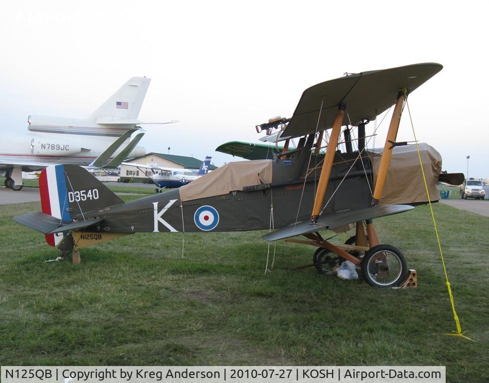 N125QB, Royal Aircraft Factory SE-5A Replica C/N D3540, EAA AirVenture 2010
