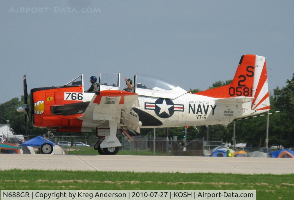 N688GR, 1958 North American T-28C Trojan Trojan C/N 226-158 (140581), EAA AirVenture 2010