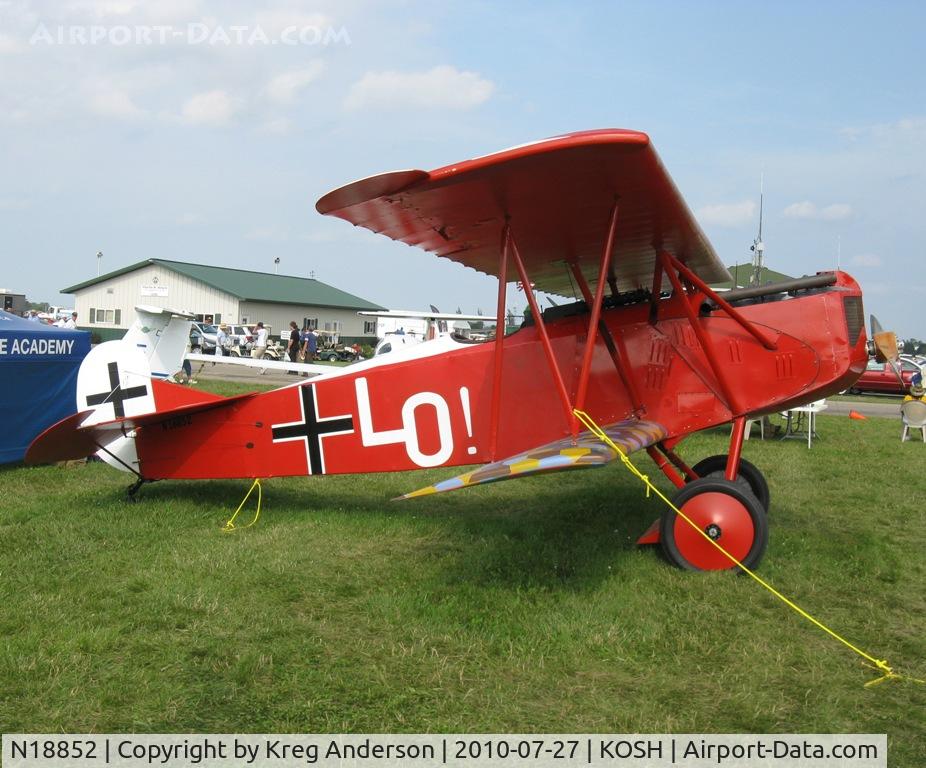 N18852, 1979 Fokker D-VII Replica C/N 20, EAA AirVenture 2010