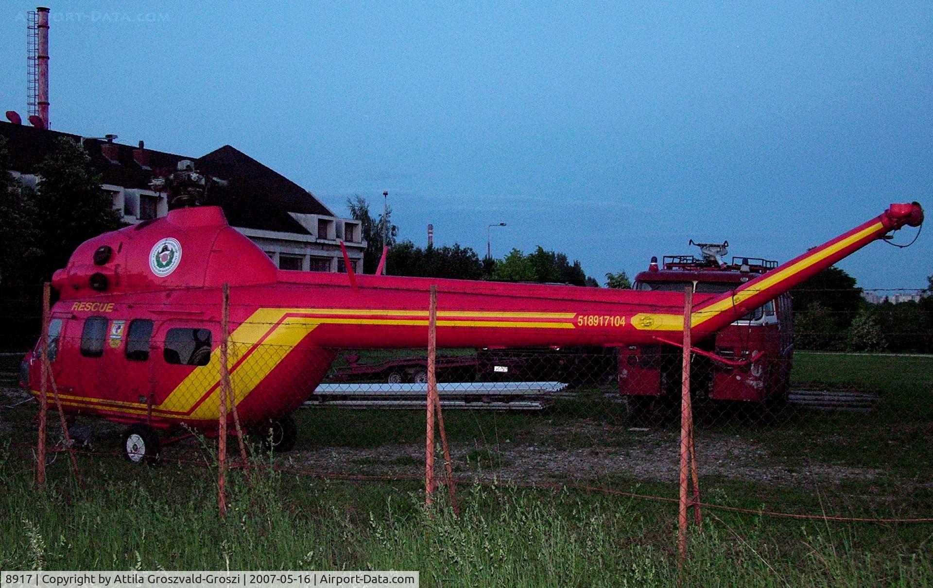 8917, 1984 Mil (PZL-Swidnik) Mi-2 C/N 518917104, On a Székesfehérvár fire brigade's yard.