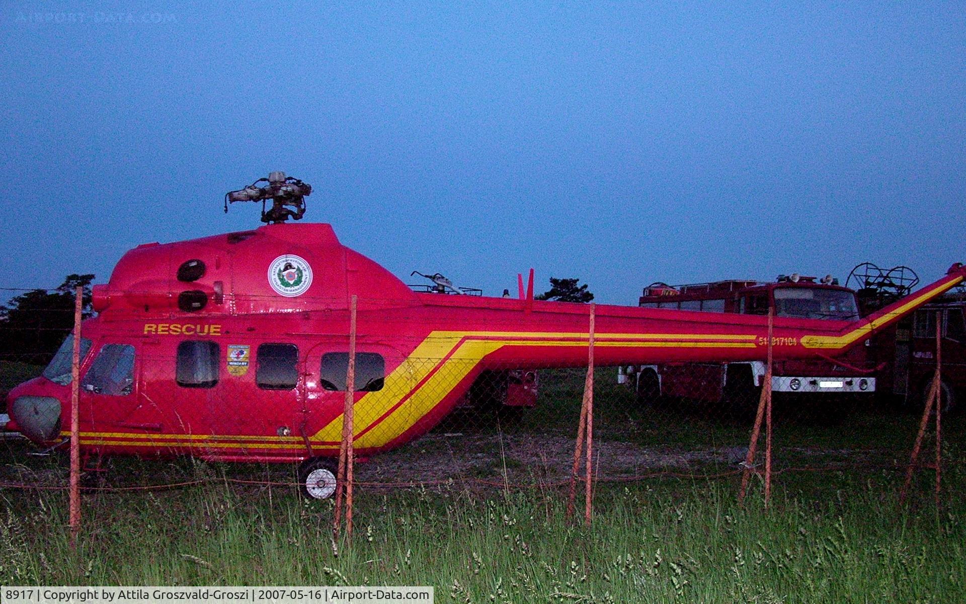 8917, 1984 Mil (PZL-Swidnik) Mi-2 C/N 518917104, On a Székesfehérvár fire brigade's yard.