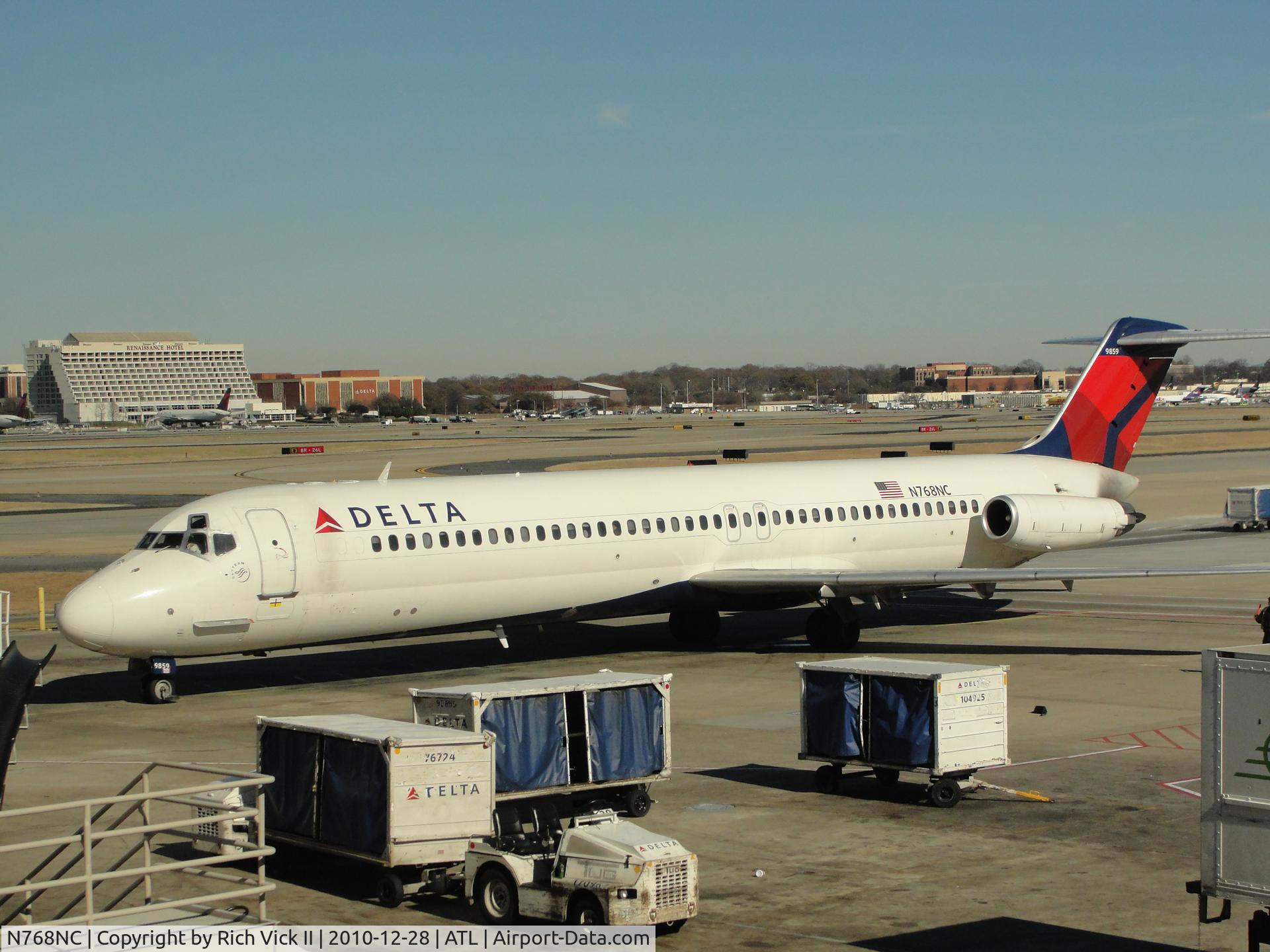 N768NC, 1977 McDonnell Douglas DC-9-51 C/N 47729, N768NC at the gate in ATL - DEC 2010