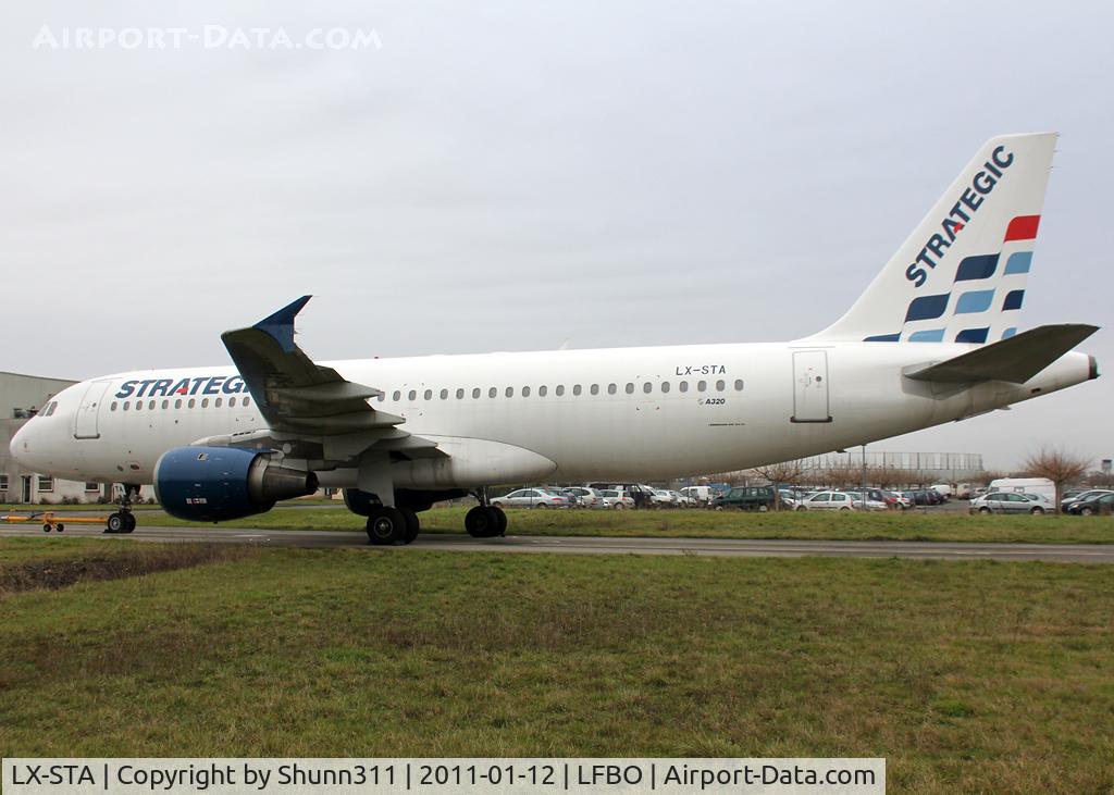 LX-STA, 1993 Airbus A320-212 C/N 446, On overhaul at Latecoere Aeroservices facility...
