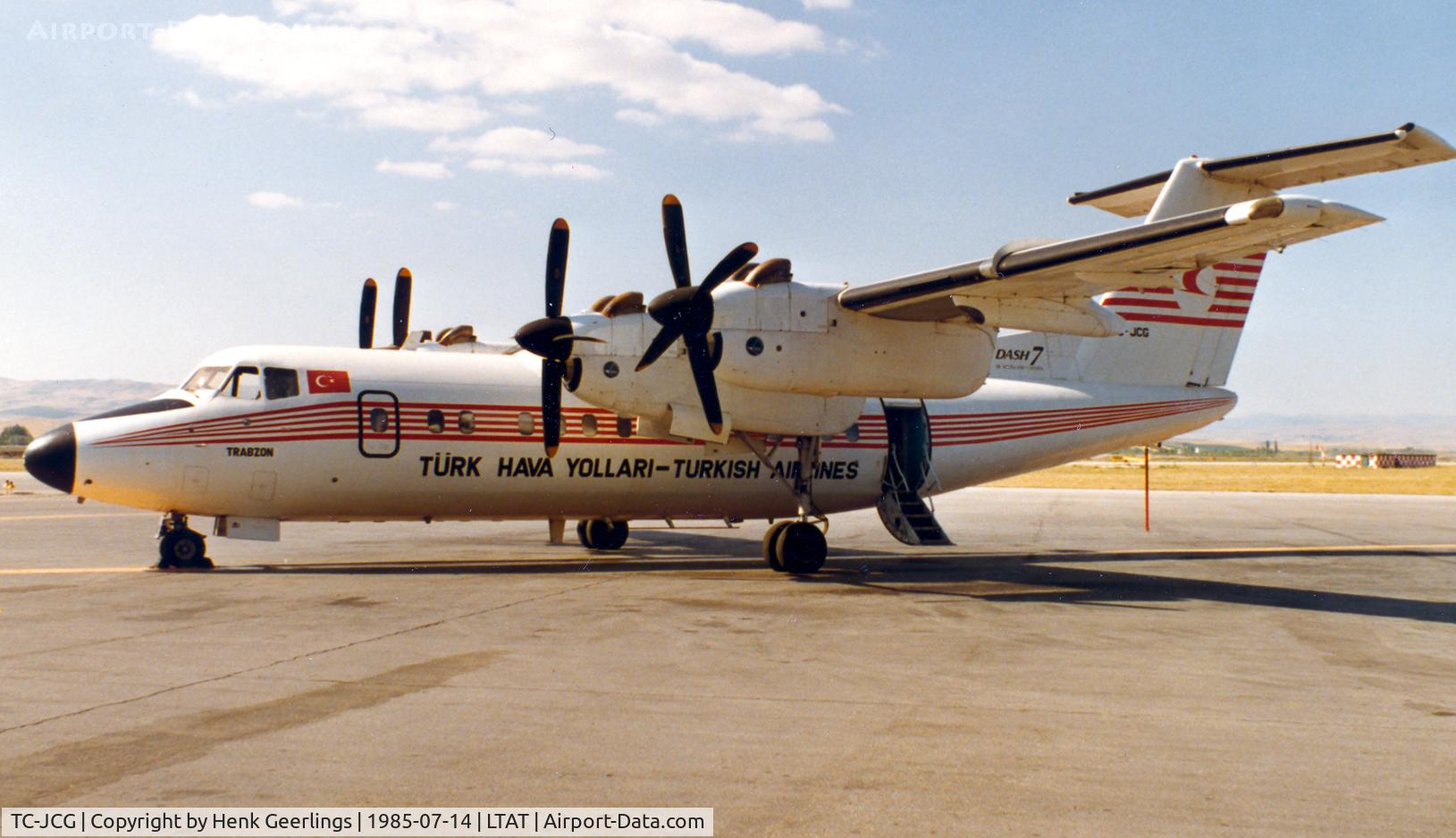 TC-JCG, De Havilland Canada DHC-7-102 Dash 7 C/N 33, Turkish Airlines , Dash 7