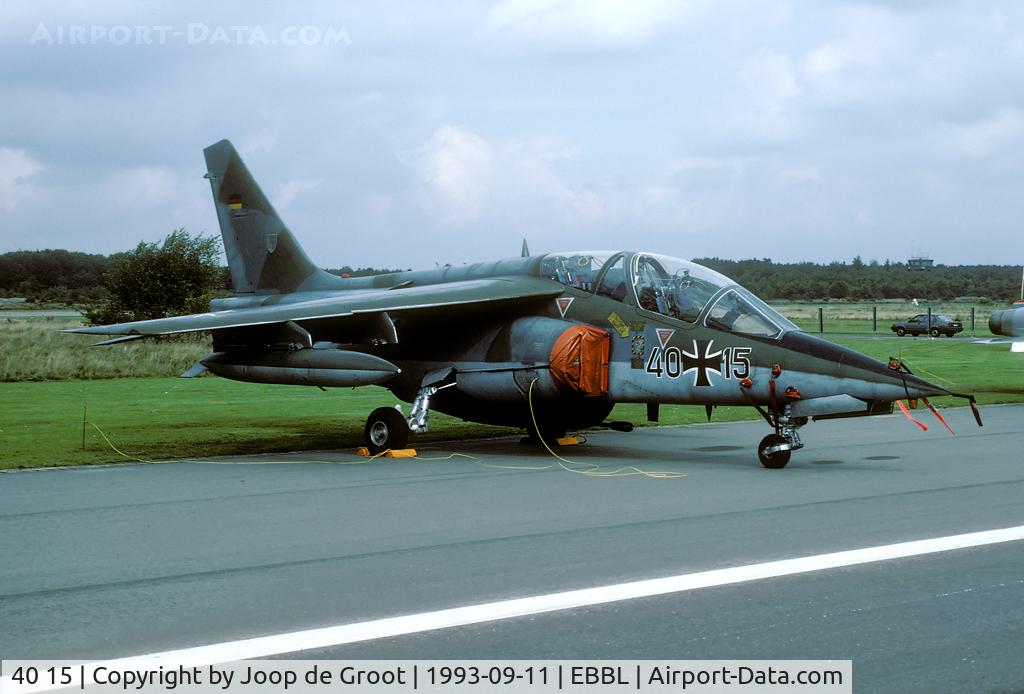 40 15, Dassault-Dornier Alpha Jet A C/N 0015, JBG 43 bird at the static of the 1993 open house. A year later this one was transferred to Portugal.