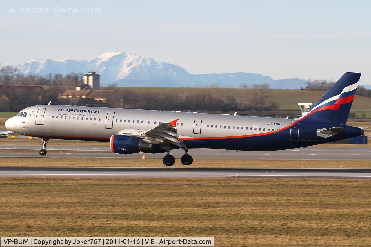 VP-BUM, 2007 Airbus A321-211 C/N 3267, Aeroflot