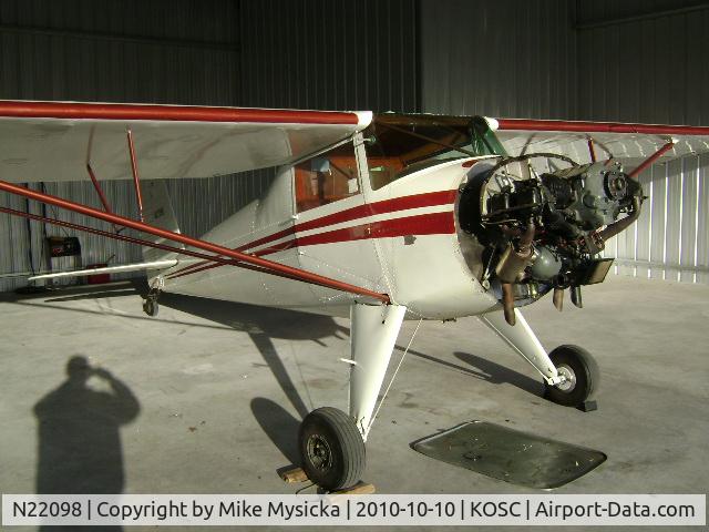N22098, 1939 Luscombe 8A C/N 920, Cowl off during oil change, summer 2010