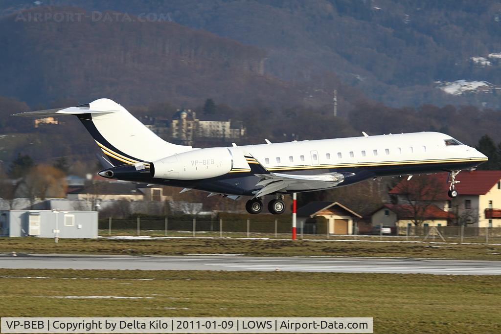 VP-BEB, 2009 Bombardier BD-700-1A10 Global Express XRS C/N 9369, Jet Aviation Business Jets AG