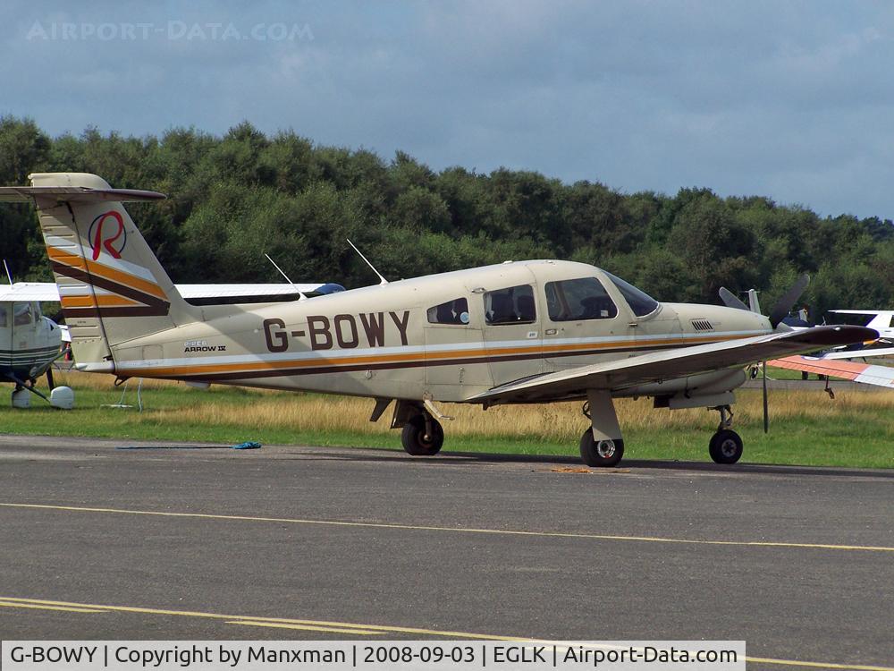 G-BOWY, 1981 Piper PA-28RT-201T Turbo Arrow IV Arrow IV C/N 28R-8131114, PA-28 Turbo Arrow G-BOWY