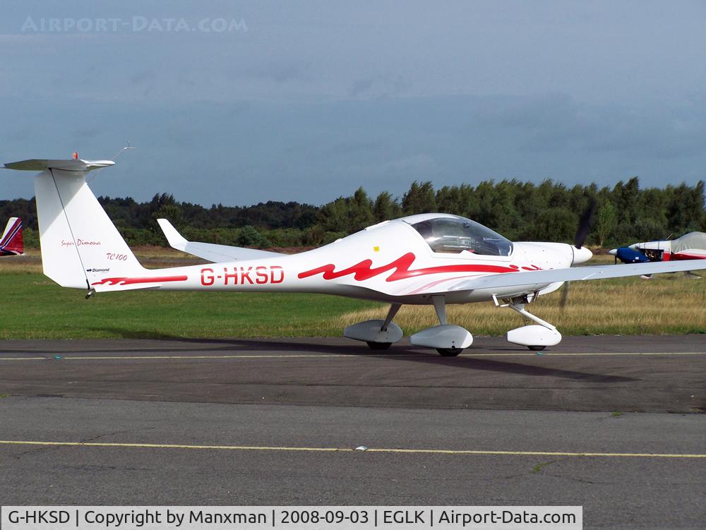 G-HKSD, 2003 Diamond HK-36TC Super Dimona C/N 36714, Diamond G-HKSD taxies out at EGLK