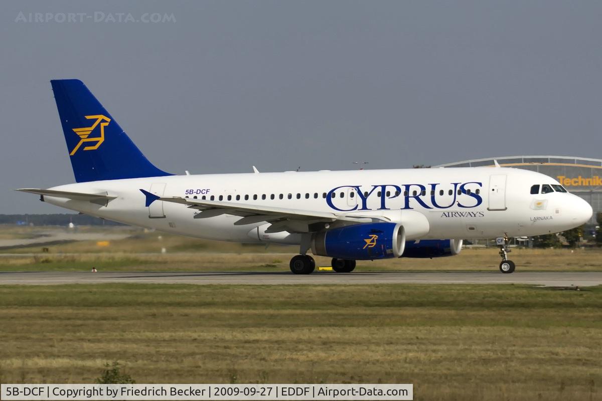 5B-DCF, 2006 Airbus A319-132 C/N 2718, departing via RW18W