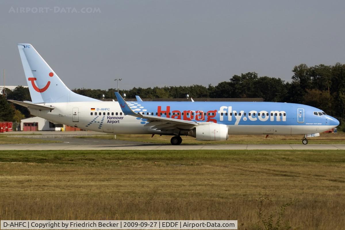 D-AHFC, 1998 Boeing 737-8K5 C/N 27977, departing via RW18W