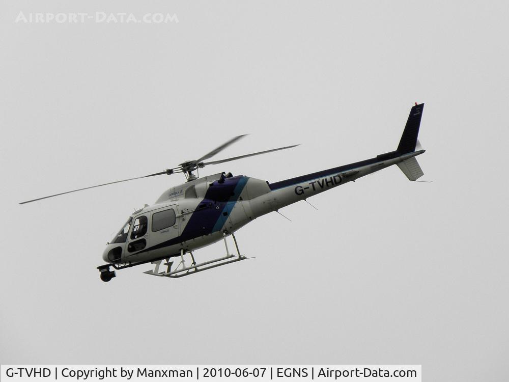 G-TVHD, 1990 Aerospatiale AS-355F-2 Ecureuil 2 C/N 5449, Used as the film helicopter for the TT Races