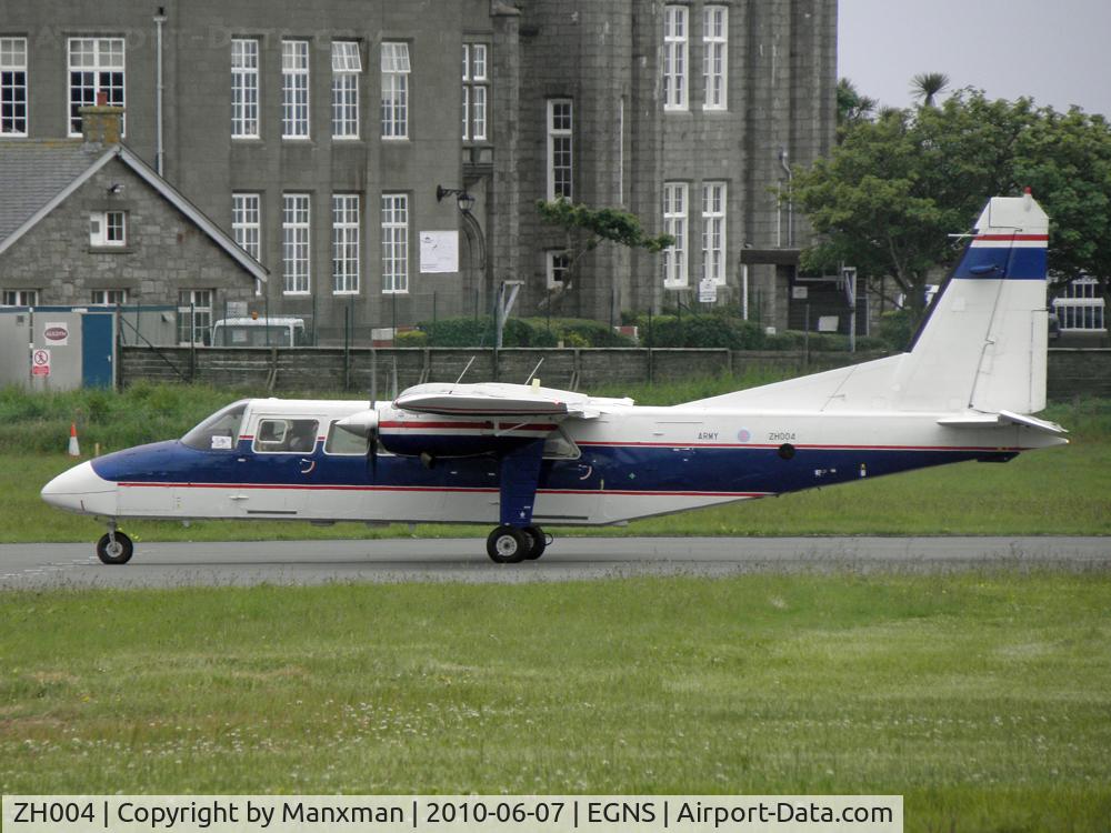 ZH004, 1997 Pilatus Britten-Norman BN-2T-4S Defender 4000 C/N 4009, Army BN-2 Defender departs IOM