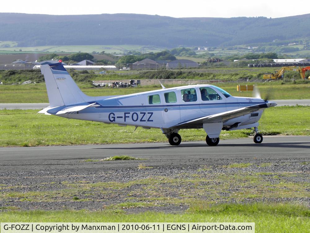 G-FOZZ, 1993 Beech A36 Bonanza 36 C/N E-2788, G-FOZZ departs IOM