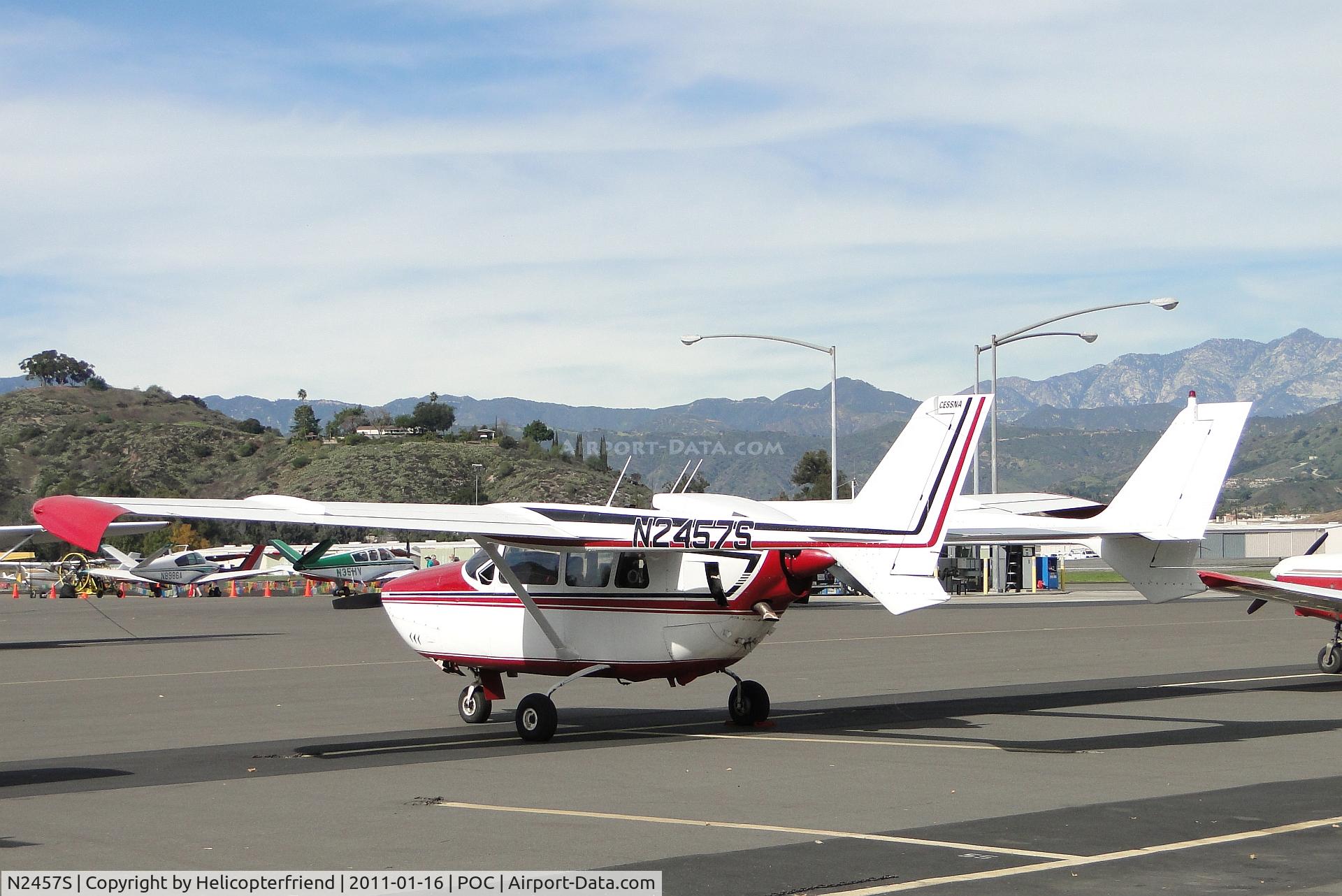 N2457S, 1967 Cessna T337C Turbo Super Skymaster C/N 337-0757, Parked in the back row of transient parking