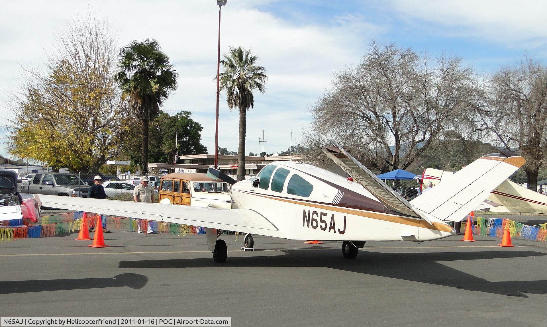 N65AJ, 1966 Beech V35 Bonanza C/N D-8099, Parked just outside of the static display area