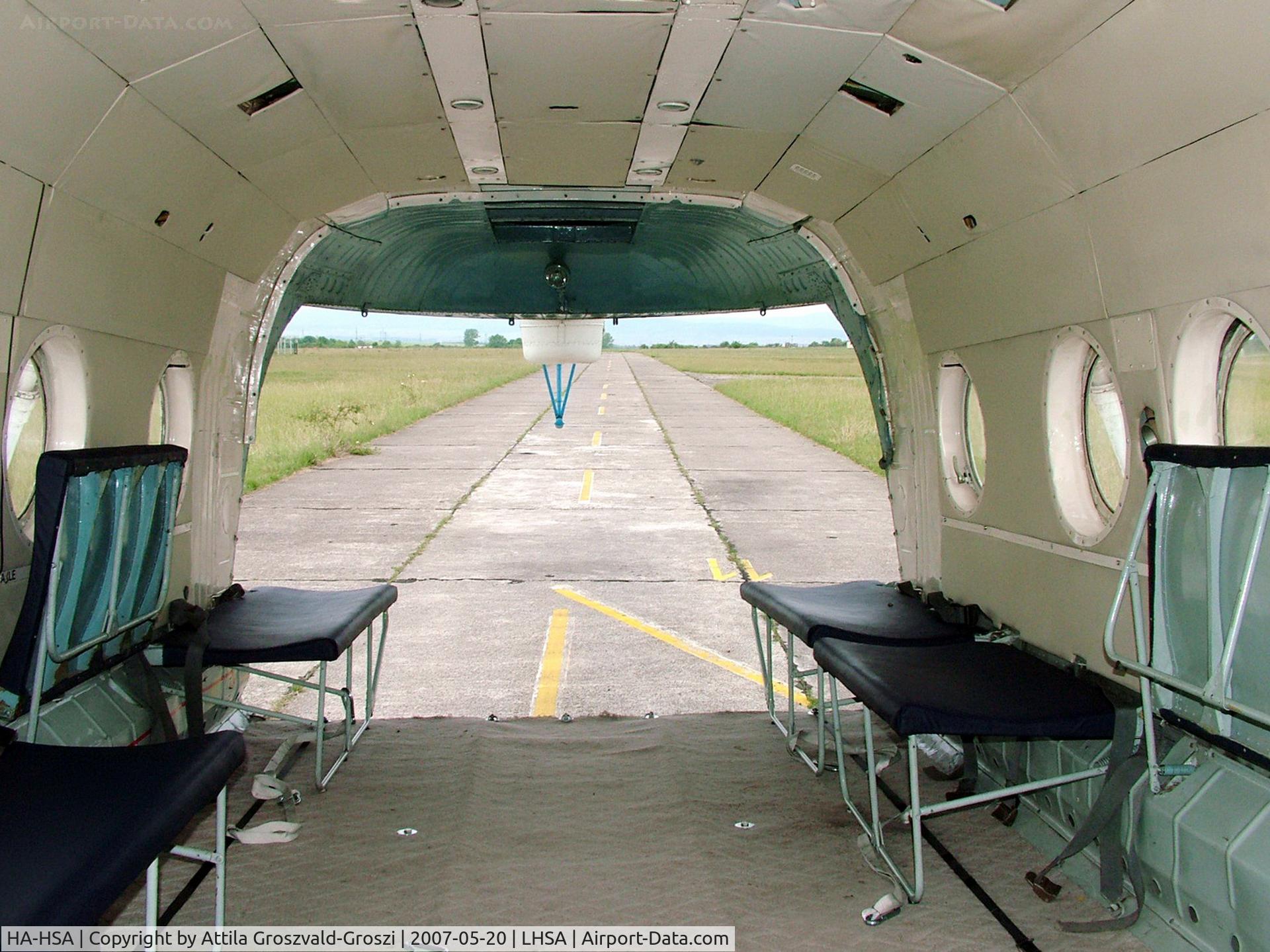 HA-HSA, 1980 Mil Mi-8T C/N 7970, Szentkirályszabadja Airport - Hungary - Cabin