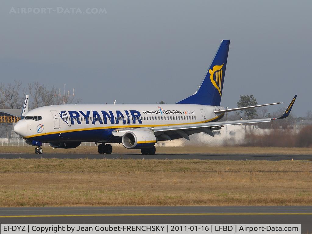 EI-DYZ, 2008 Boeing 737-8AS C/N 37518, FR1388 CHARLEROI/BORDEAUX
