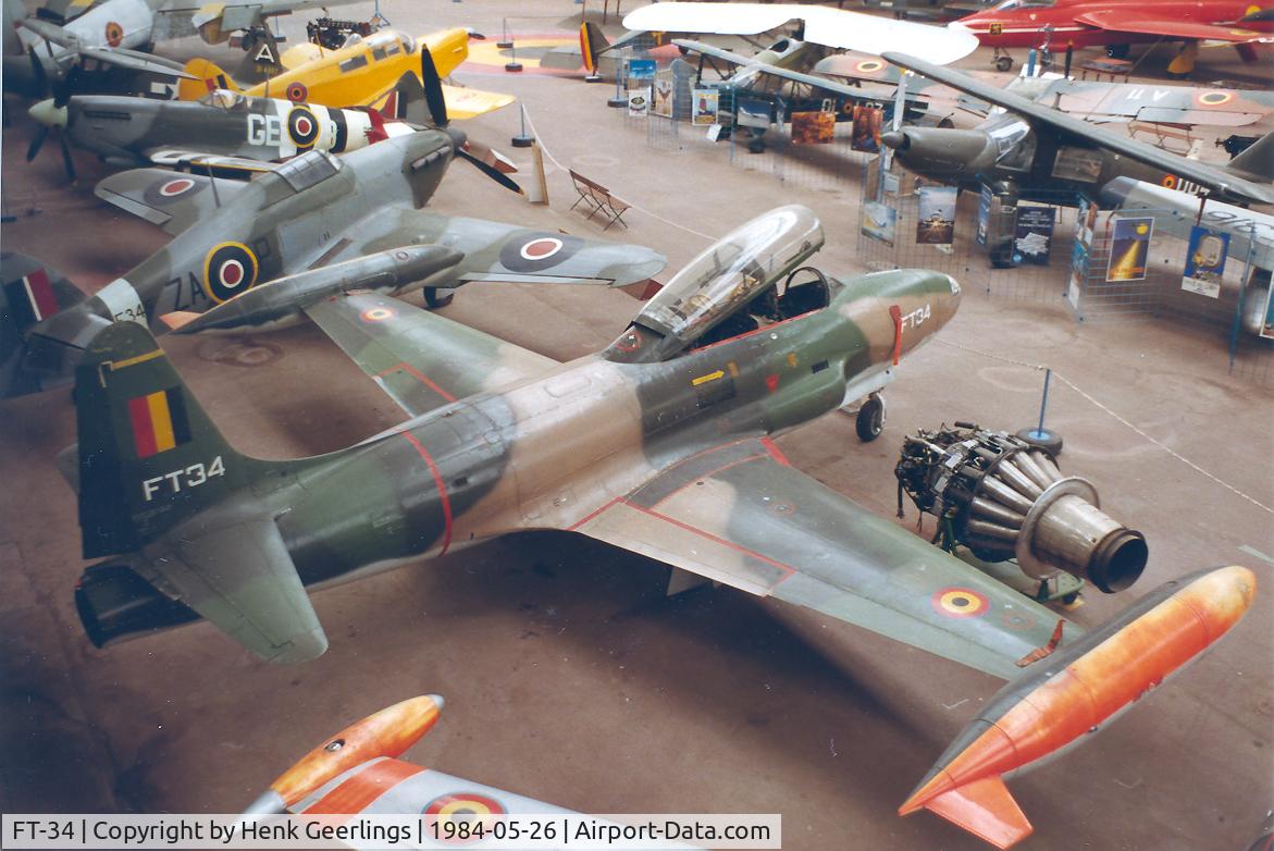 FT-34, 1955 Lockheed T-33A Shooting Star C/N 580-9584, Aviation Museum Brussel 1984
