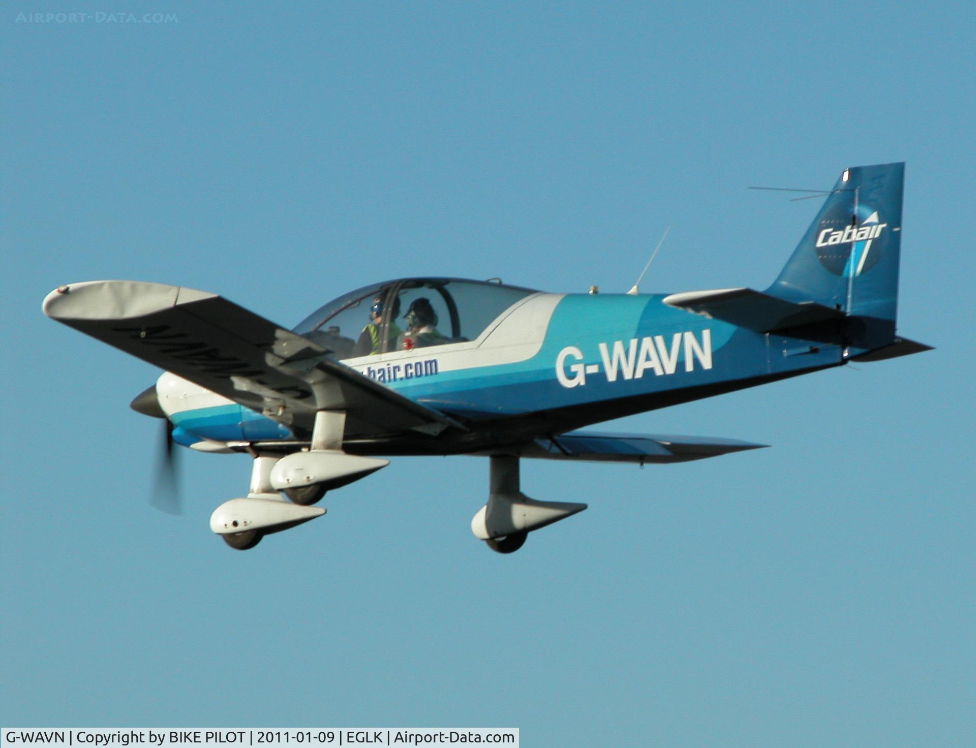 G-WAVN, 2000 Robin HR-200-120B C/N 344, Cabair Robin on finals for rwy 25