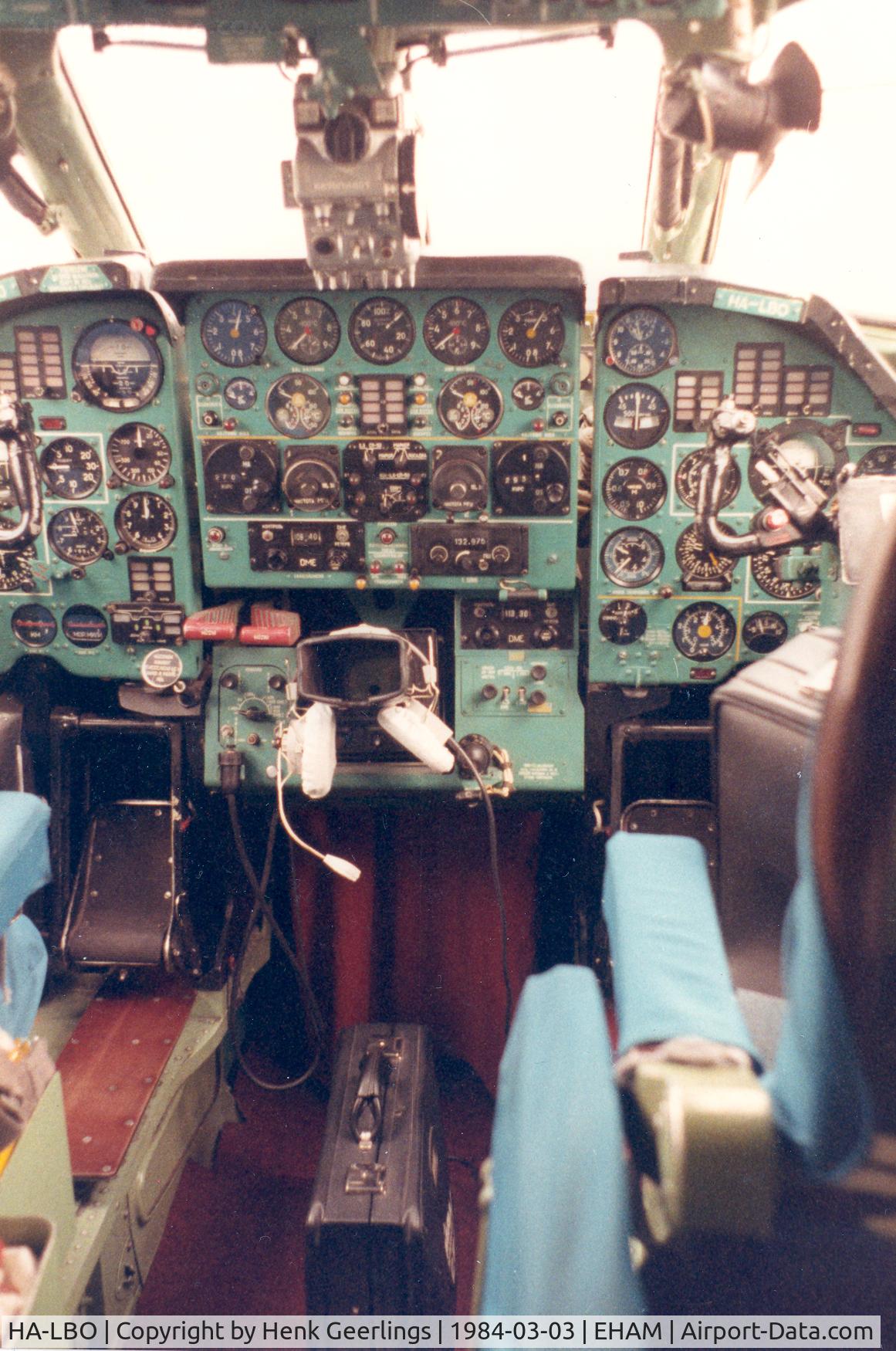 HA-LBO, 1974 Tupolev Tu-134A-3 C/N 17103, Malev , cockpit TU-134A-3