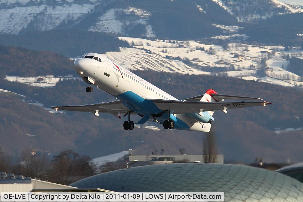 OE-LVE, 1994 Fokker 100 (F-28-0100) C/N 11499, TYR [VO] Austrian Arrows