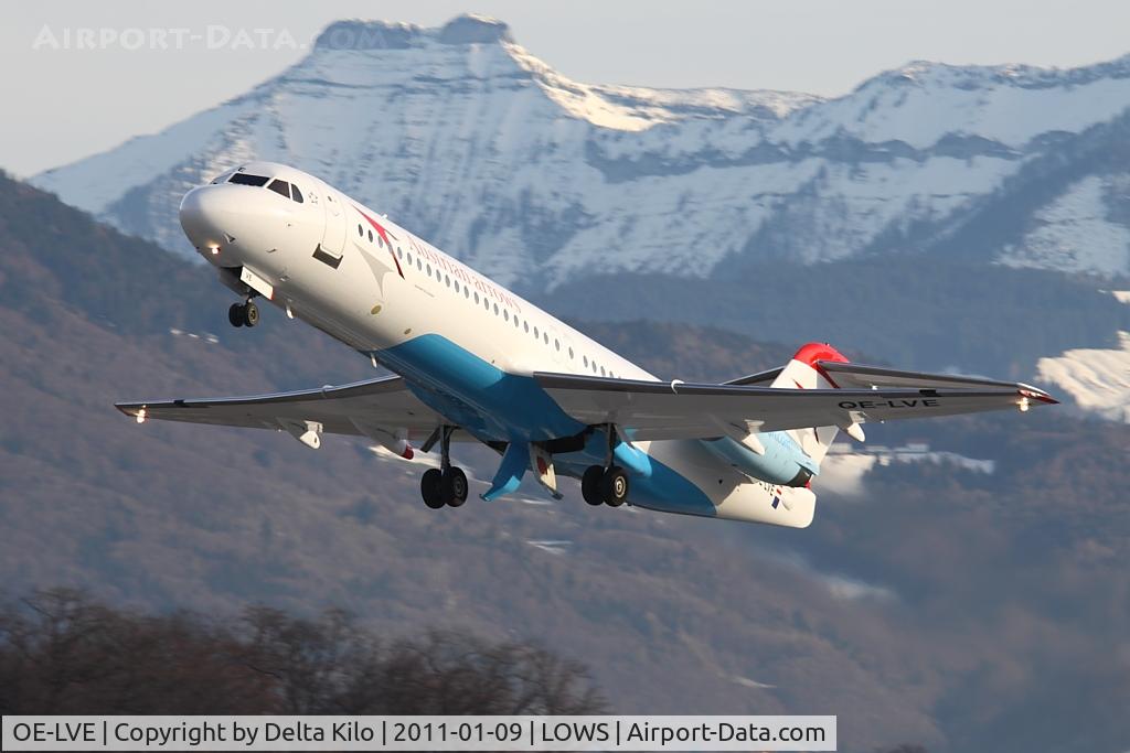 OE-LVE, 1994 Fokker 100 (F-28-0100) C/N 11499, TYR [VO] Austrian Arrows