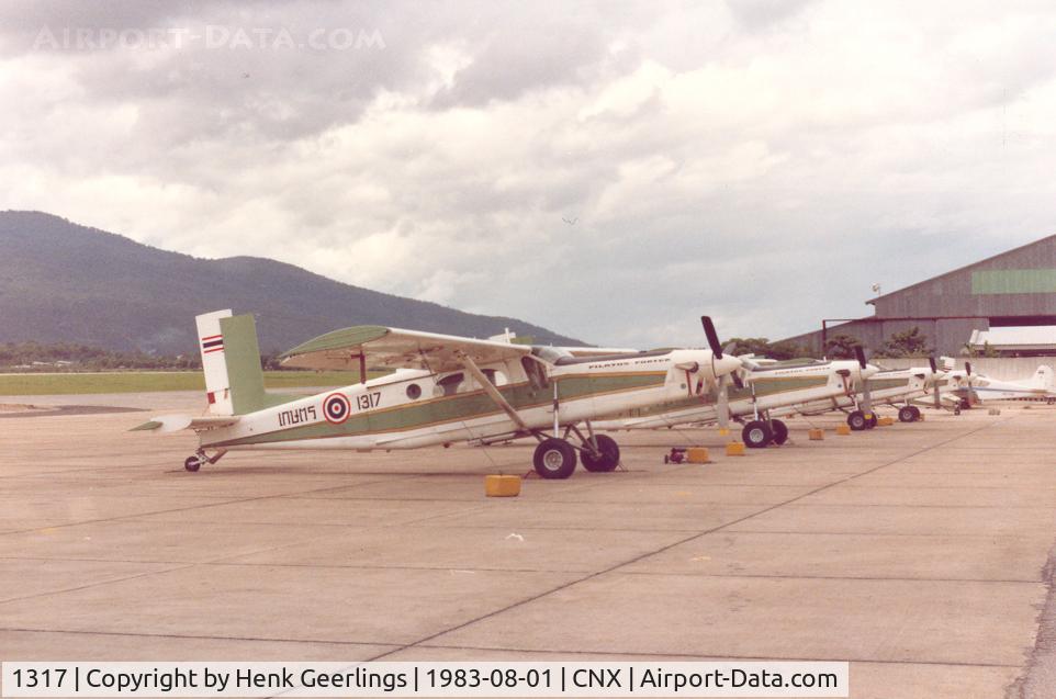 1317, Pilatus PC-6/B2-H4 Turbo Porter C/N 337-01954, Royal Thai Air Force at Chiang Mai , 1983