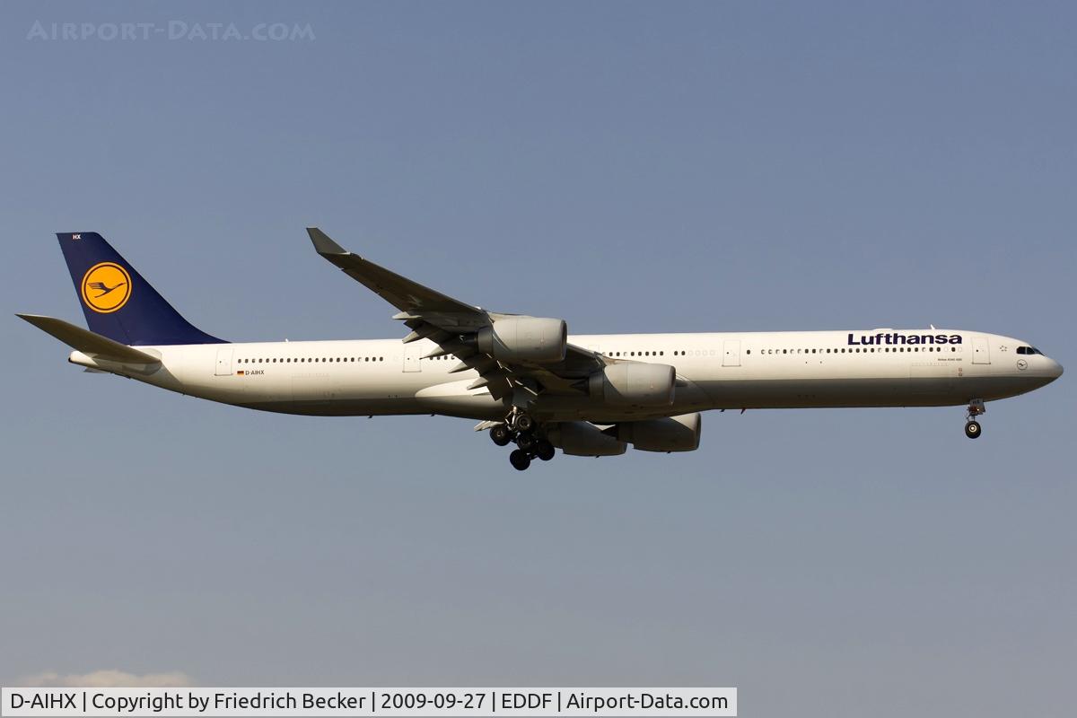 D-AIHX, 2009 Airbus A340-642 C/N 981, on final runway 07L