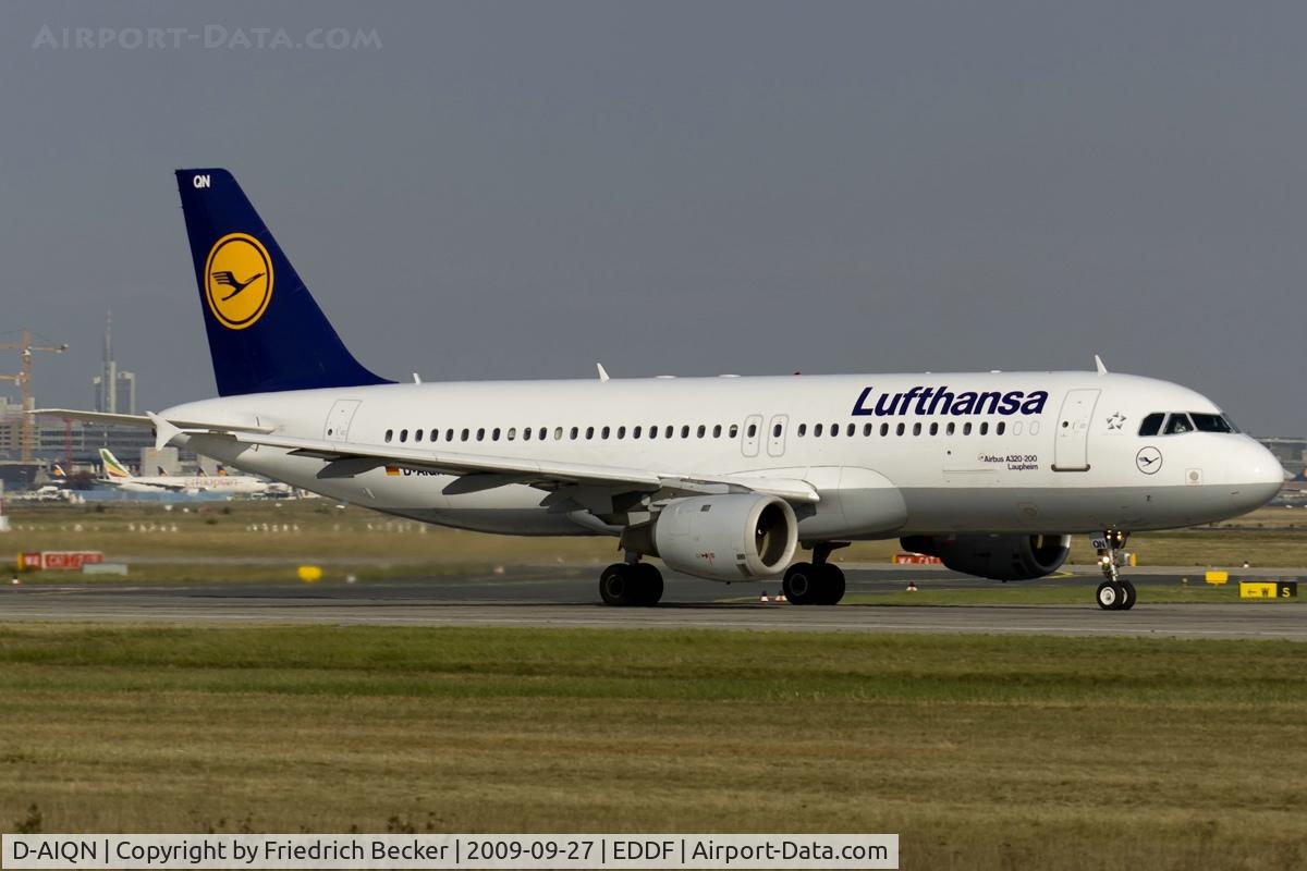 D-AIQN, 1991 Airbus A320-211 C/N 0269, departing via RW18W
