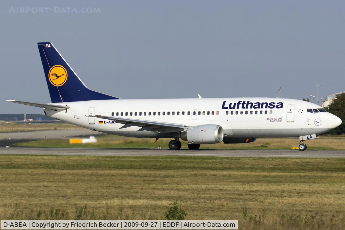 D-ABEA, 1990 Boeing 737-330 C/N 24565, departing via RW18W