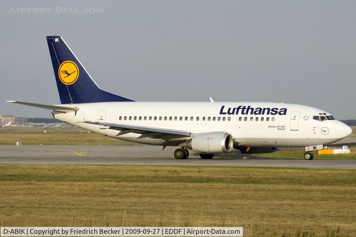 D-ABIK, 1991 Boeing 737-530 C/N 24823, departing via RW18W