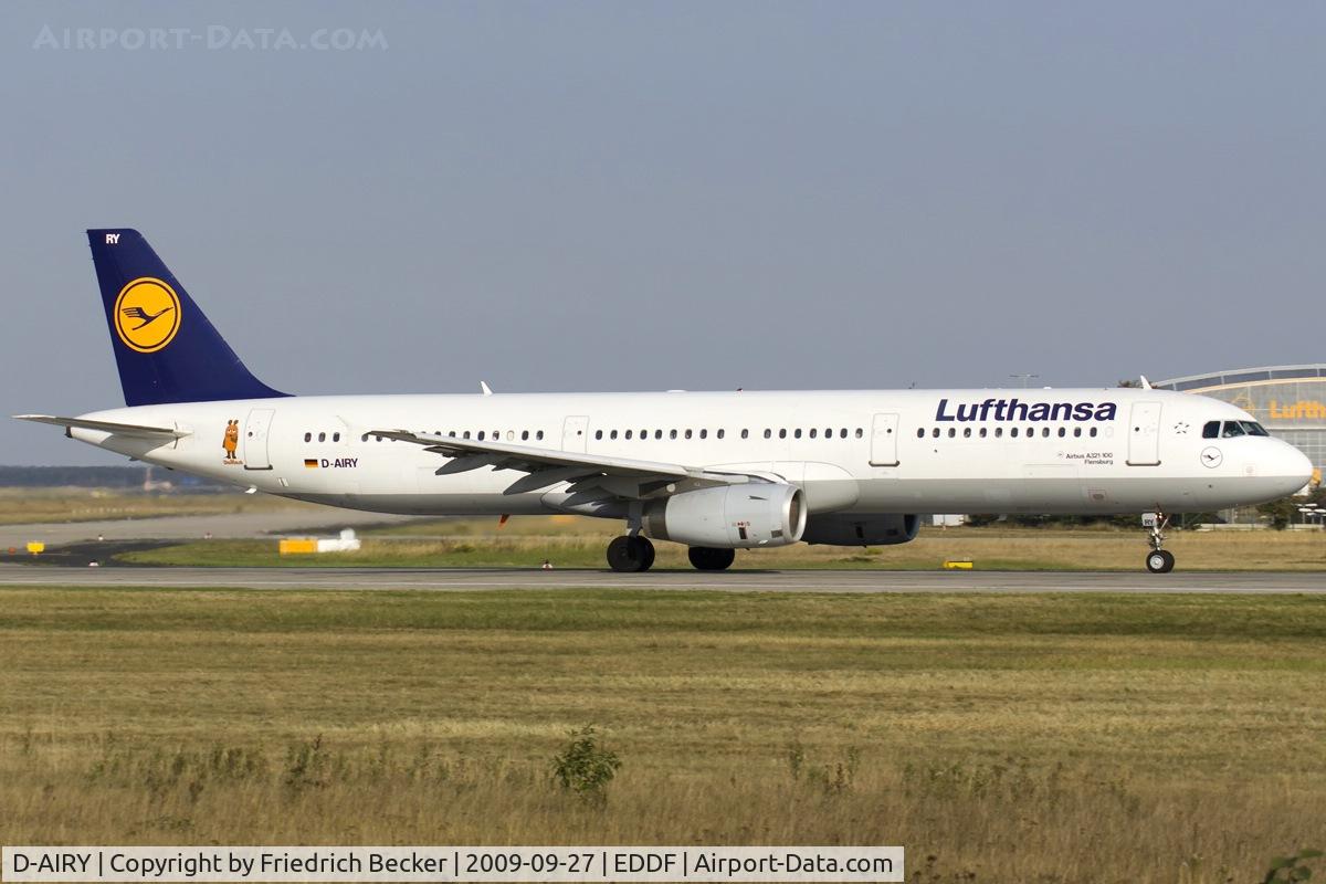 D-AIRY, 1998 Airbus A321-131 C/N 0901, departing via RW18W