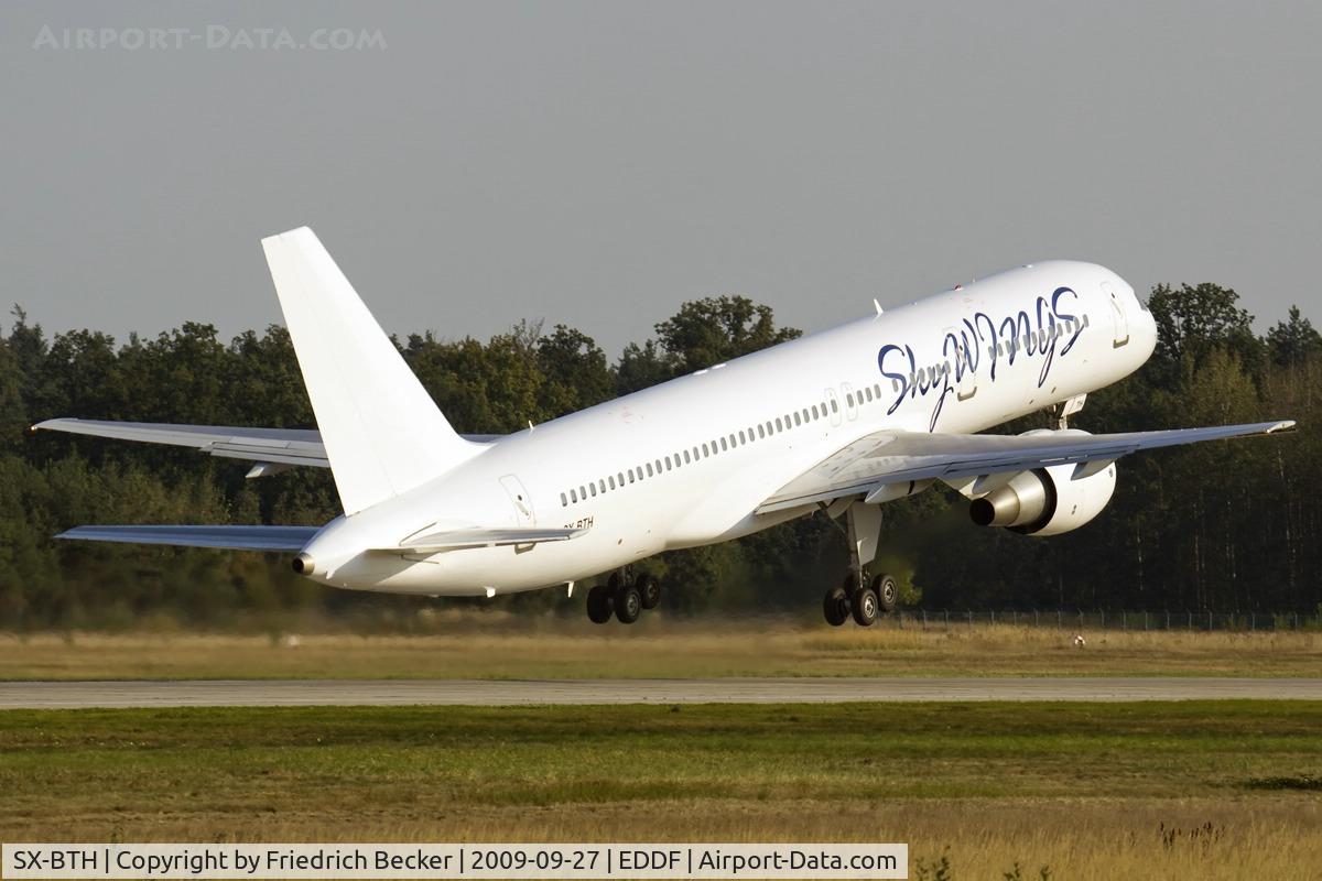SX-BTH, 1993 Boeing 757-29J C/N 27204, departing via RW18W