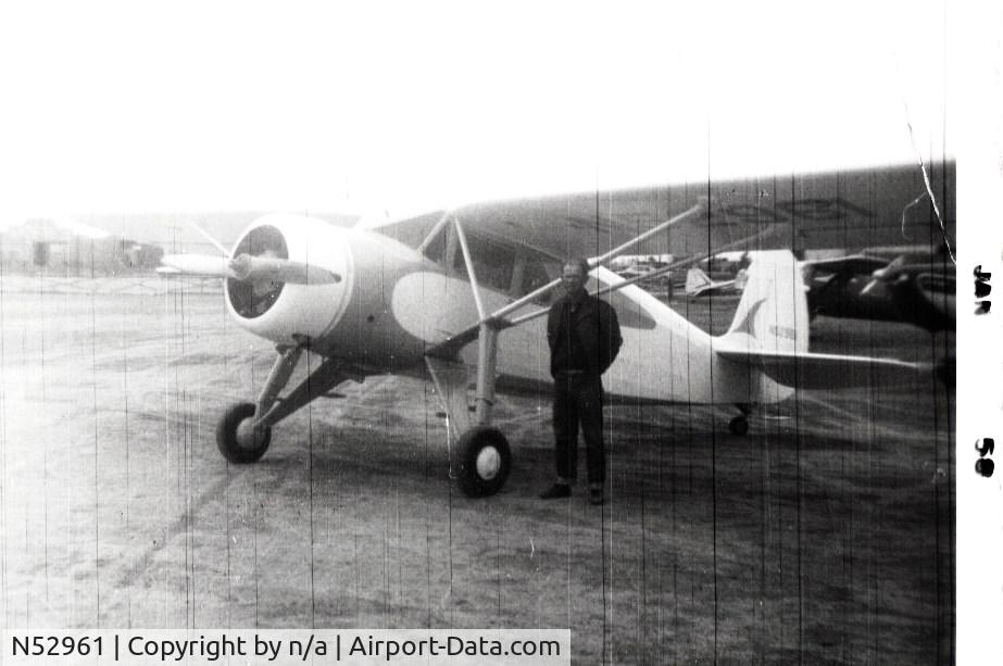 N52961, Fairchild 24 G C/N 2922, My father with the Fairchild in 1958 at Airhaven Airport in Phoenix, Arizona