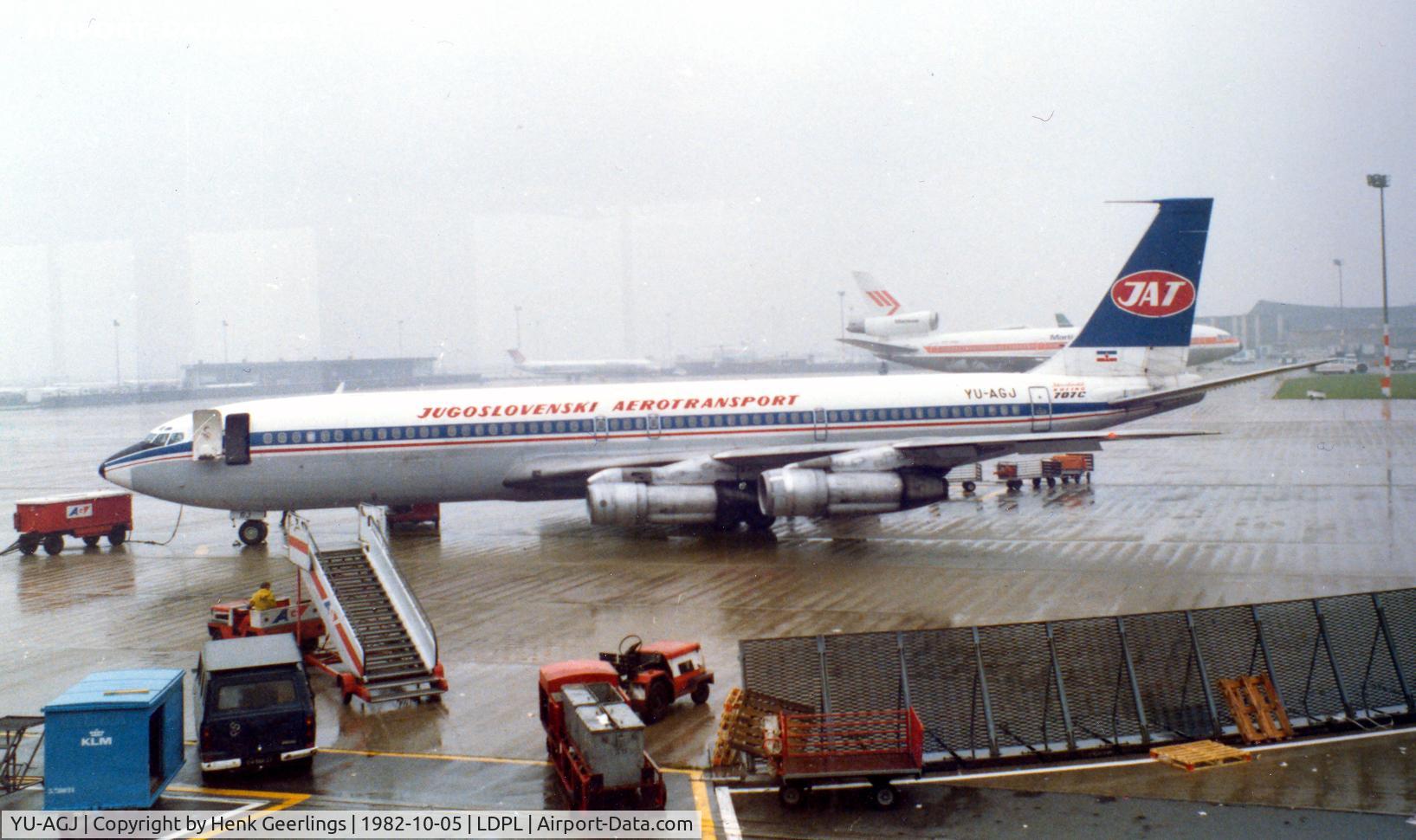 YU-AGJ, 1966 Boeing 707-351C C/N 19411, JAT, Charter for Air Yugoslavia to Pula