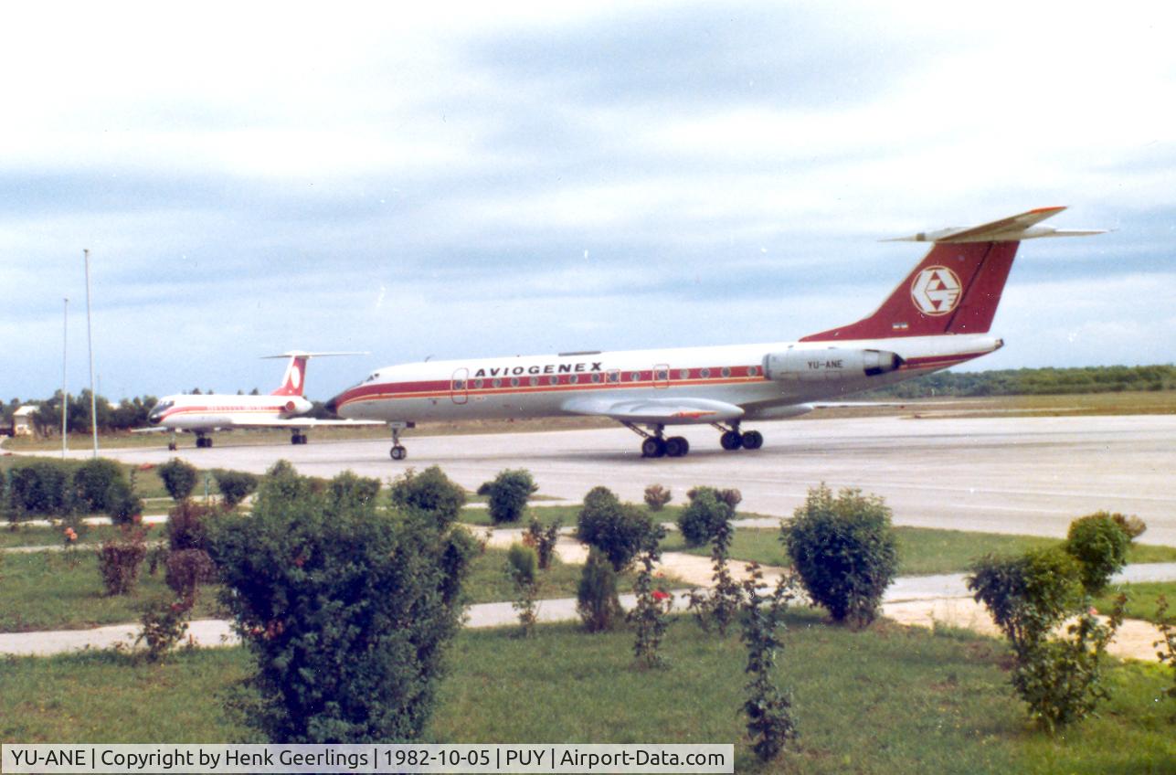 YU-ANE, 1979 Tupolev Tu-134A-3 C/N 63165, Aviogenex at Pula Airport