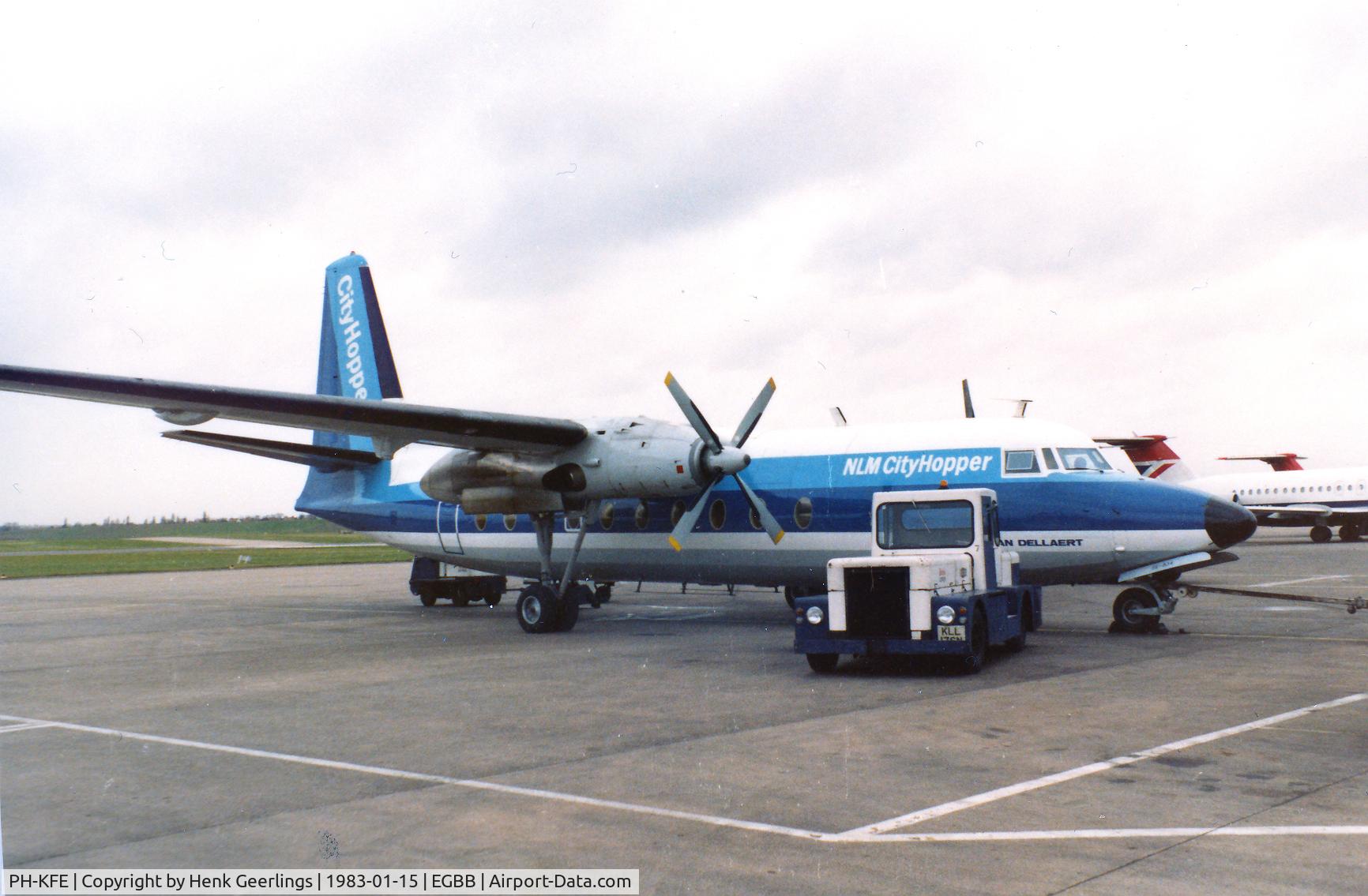 PH-KFE, 1968 Fokker F.27-600 Friendship C/N 10351, NLM CityHopper