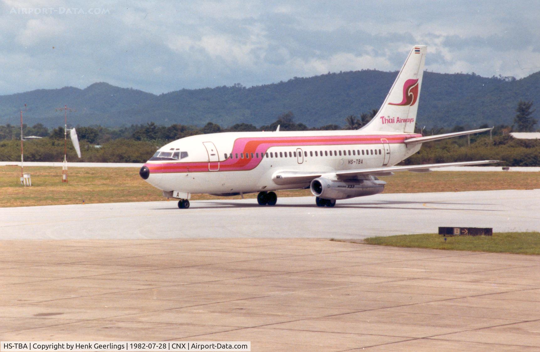 HS-TBA, 1977 Boeing 737-2P5(A) C/N 21440, Thai Airways