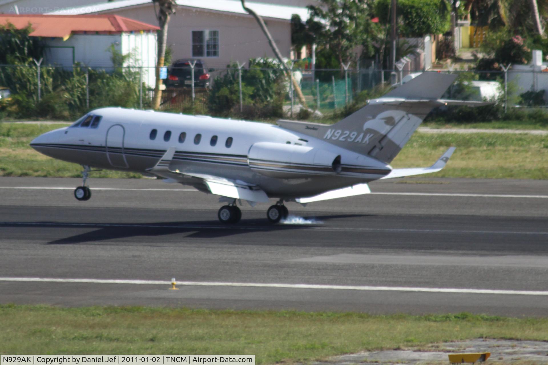N929AK, 2003 Raytheon Hawker 800XP C/N 258627, N929AK landing at TNCM