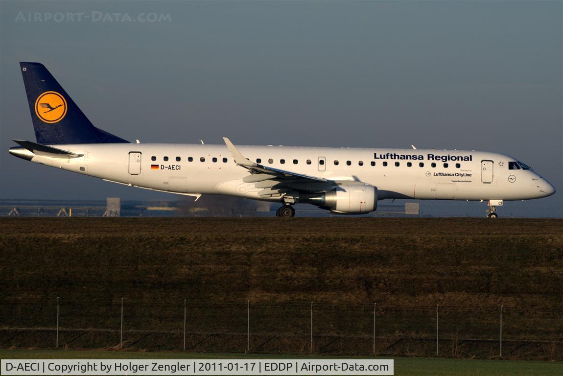 D-AECI, 2010 Embraer 190LR (ERJ-190-100LR) C/N 19000381, LH 159 to Frankfurt is passing by to rwy 26R.