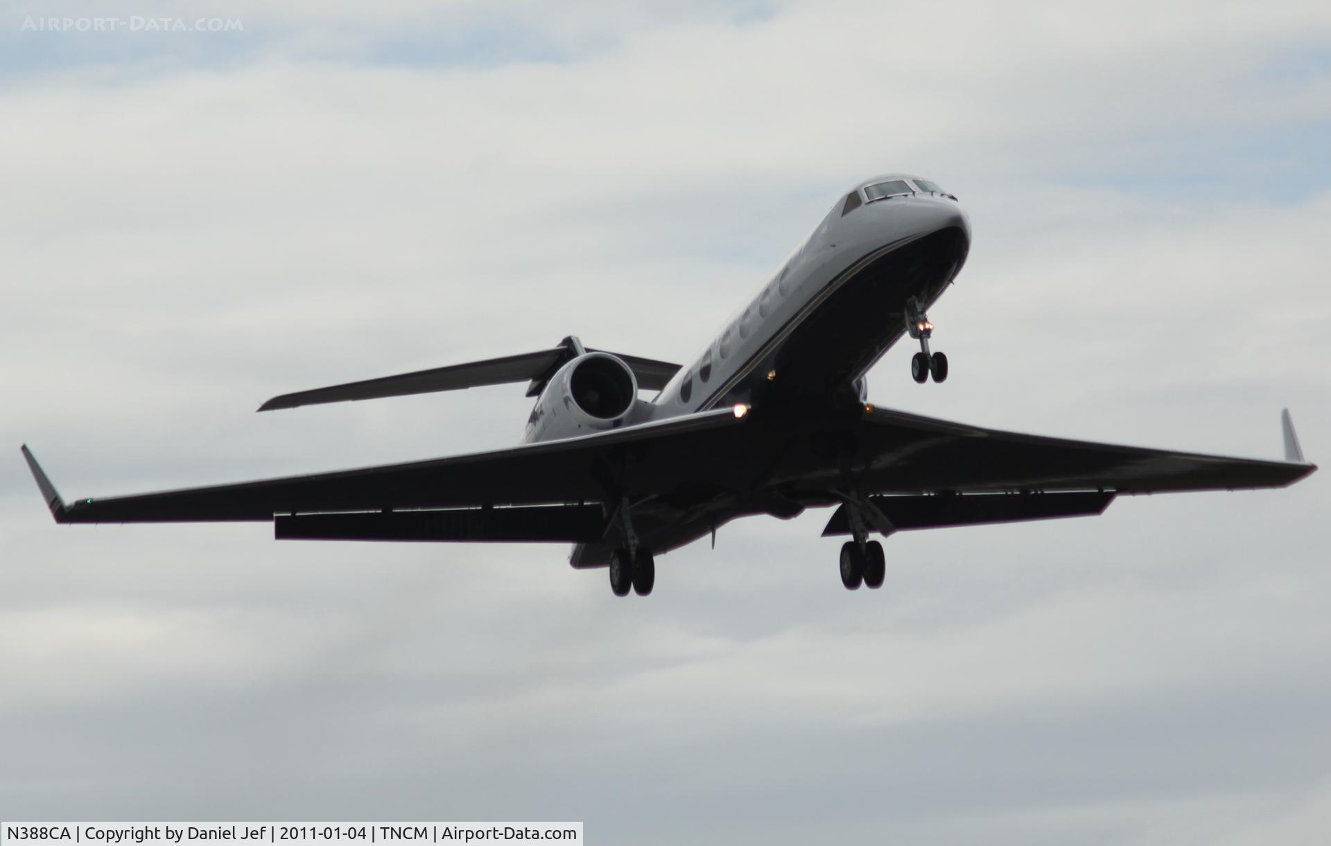 N388CA, 1987 Gulfstream Aerospace G-IV C/N 1034, N388CA departing TNCM