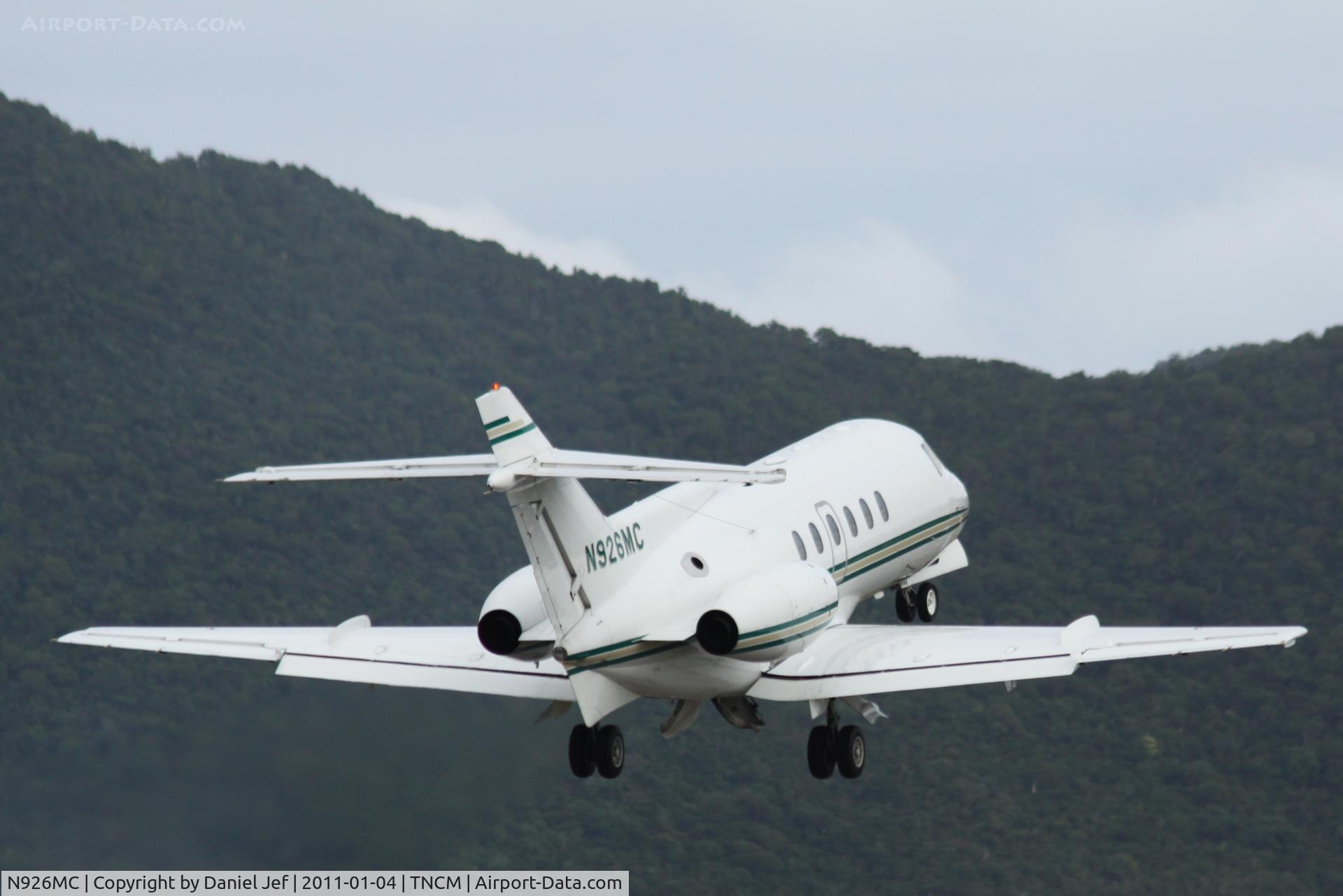 N926MC, 1978 Hawker Siddeley HS.125 Series 700A C/N 257021, N926MC climming out of TNCM