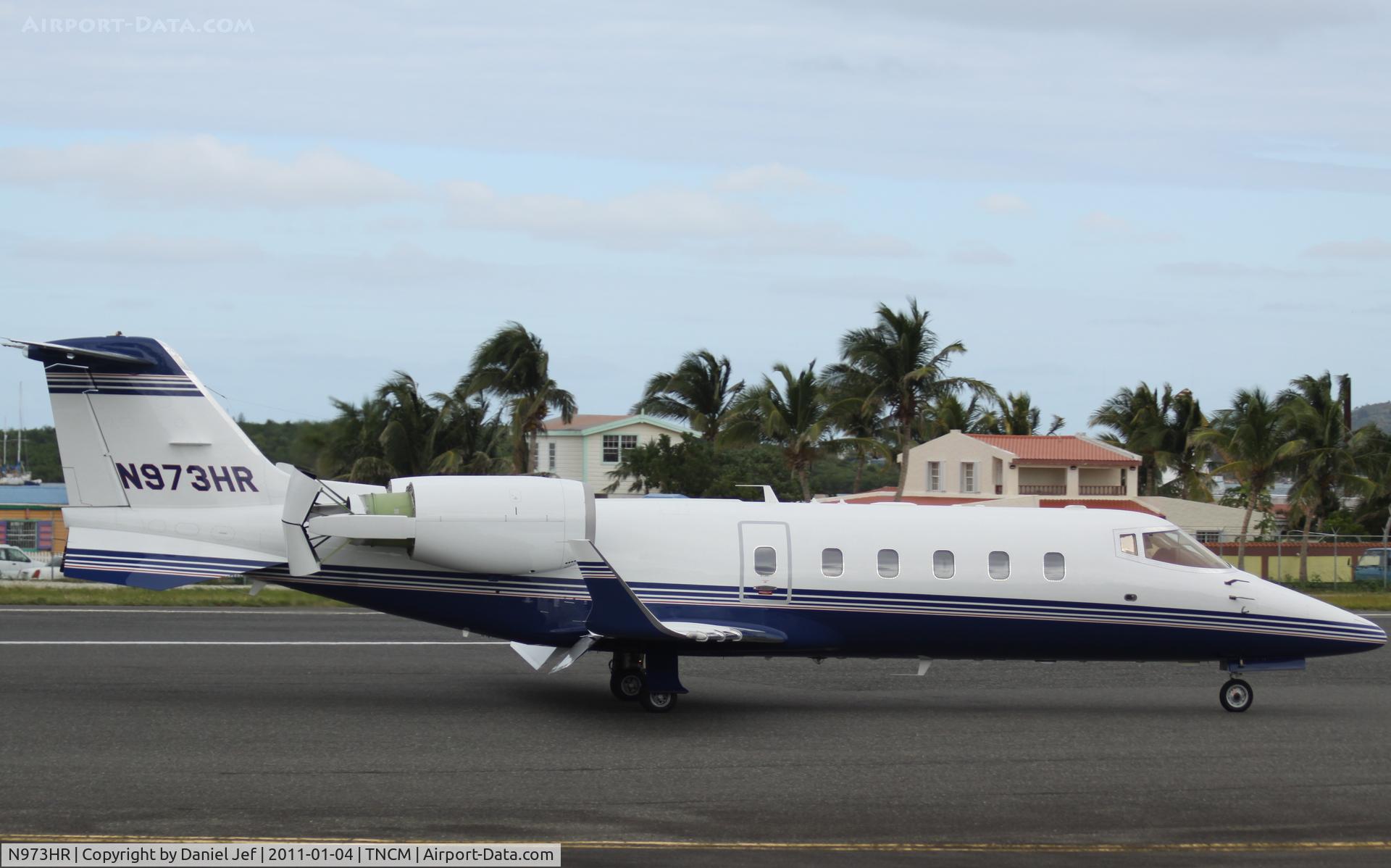 N973HR, Learjet Inc 60 C/N 260, N973Hr just landed at TNCM