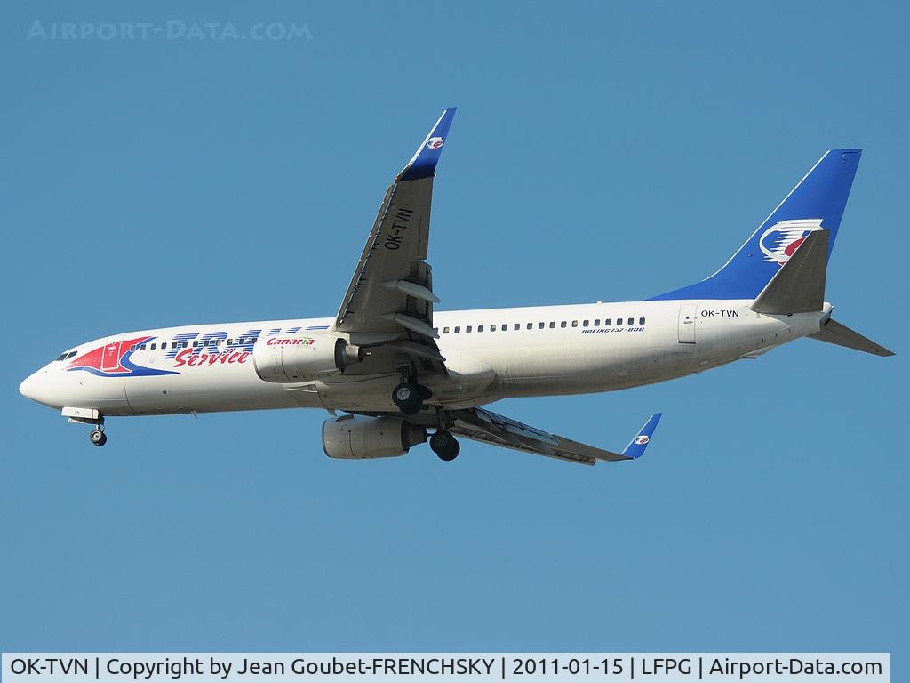OK-TVN, 2007 Boeing 737-8BK C/N 29643, de retour de Teneriffe